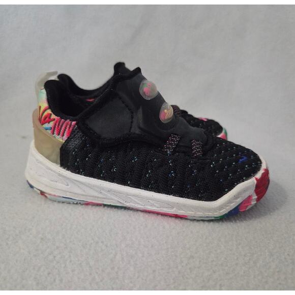 Nike LeBron James 6C Gang Black Pink Blast Basketball Shoes - Picture 4 of 9